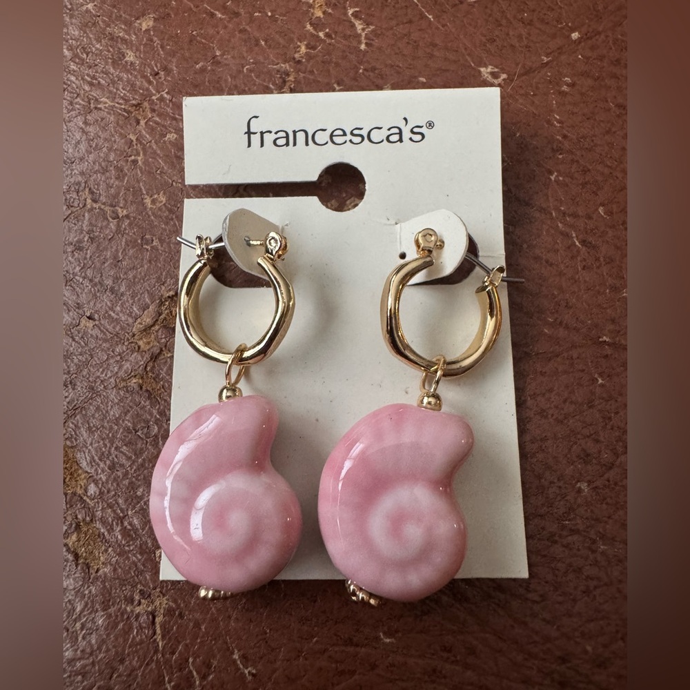 Francesca's Pink Swirl Earrings